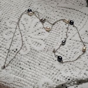Vintage SS NF Multi Colored Pearl Necklace